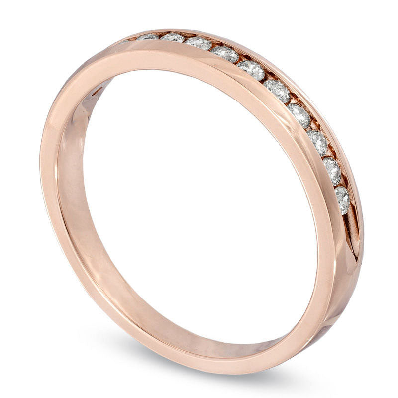 0.25 CT. T.W. Natural Diamond Anniversary Band in Solid 14K Rose Gold