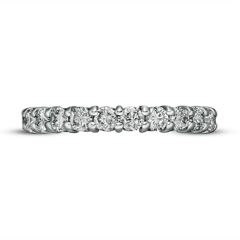 2.0 CT. T.W. Natural Diamond Eternity Wedding Band in Solid 14K White Gold (I/I1)