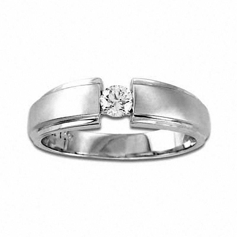 Men's 0.25 CT. T.W. Natural Diamond Wedding Band in Solid 14K White Gold