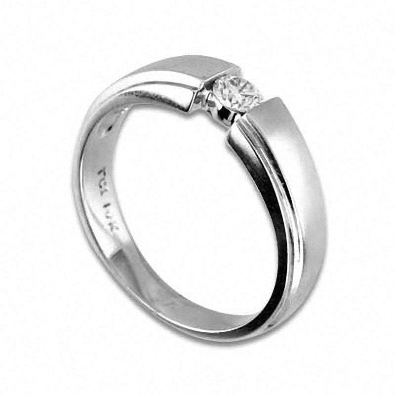 Men's 0.25 CT. T.W. Natural Diamond Wedding Band in Solid 14K White Gold