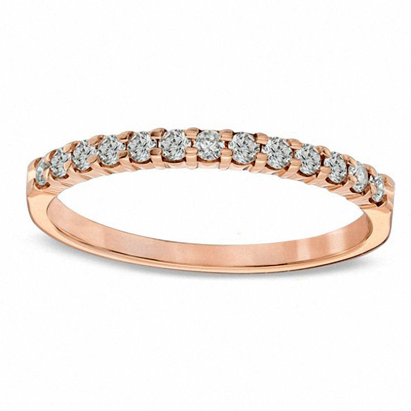 0.25 CT. T.W. Natural Diamond Band in Solid 14K Rose Gold