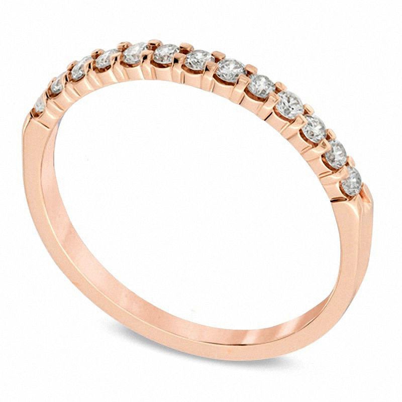 0.25 CT. T.W. Natural Diamond Band in Solid 14K Rose Gold