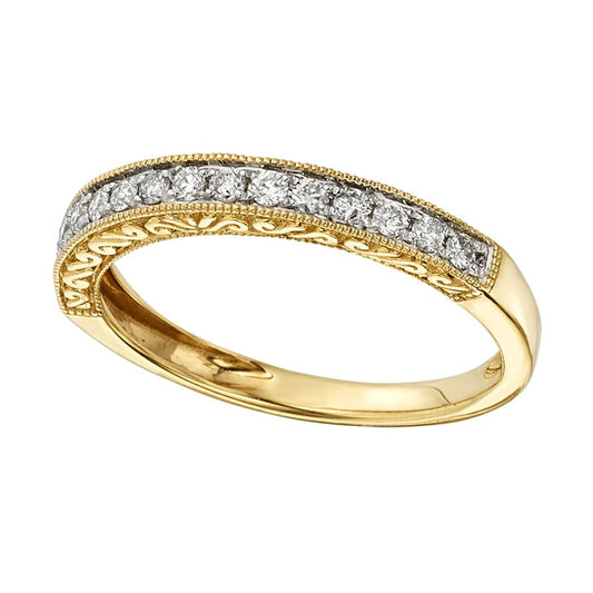 0.25 CT. T.W. Certified Natural Diamond Anniversary Band in Solid 14K Gold (I/I2)