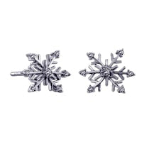 0.1 CT. T.W. Diamond Snowflake Stud Earrings in Sterling Silver