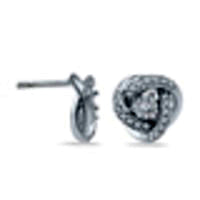 0.2 CT. T.W. Diamond Love Knot Stud Earrings in Sterling Silver