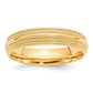 Solid 10K Yellow Gold 5mm Double Milgrain Comfort Fit Men's/Women's Wedding Band Ring Size 12.5