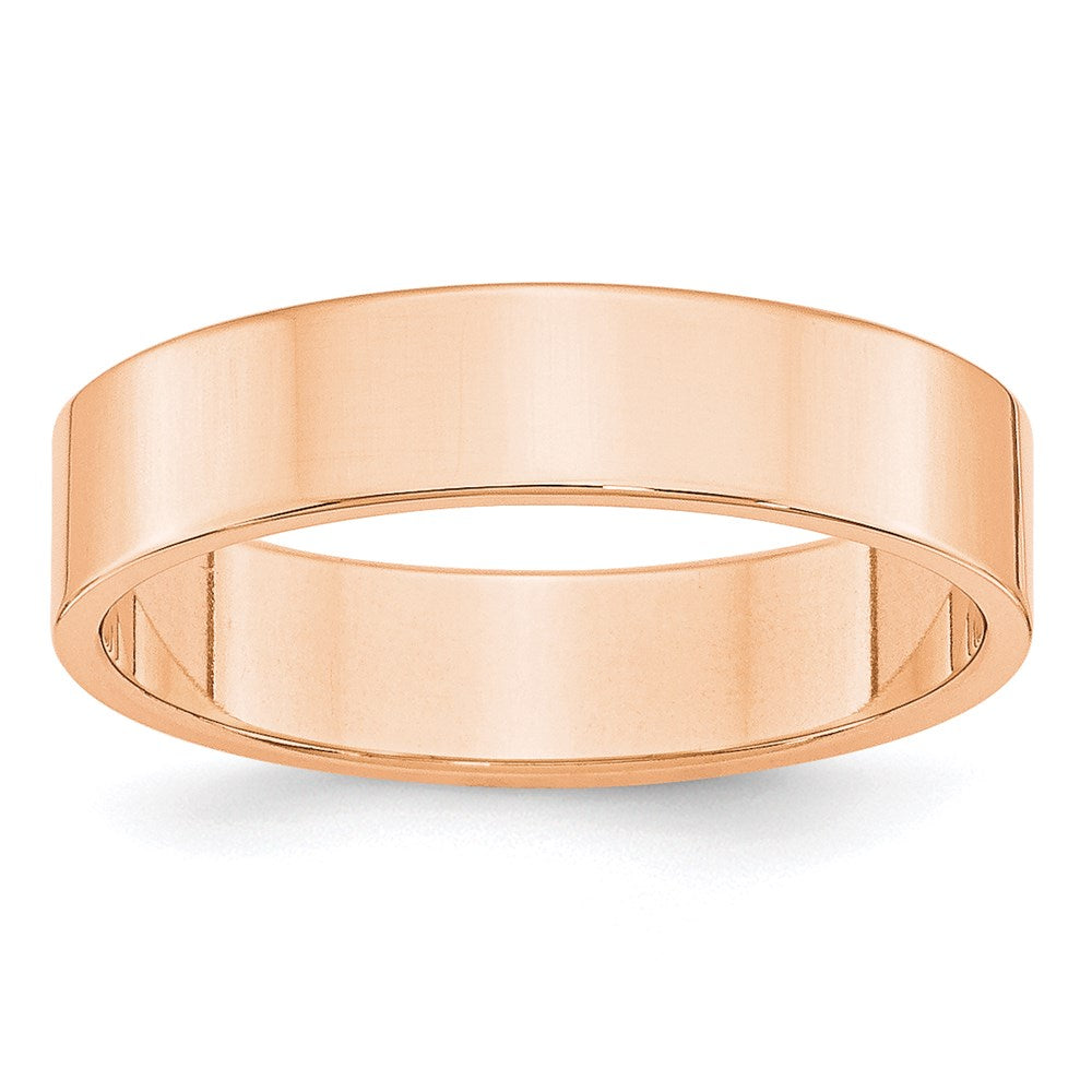 Solid 10K Yellow Gold Rose Gold 5mm Light Weight Flat Men's/Women's Wedding Band Ring Size 12