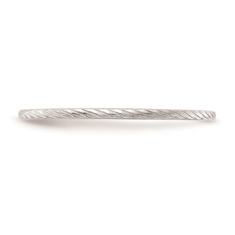 10k white gold 1 2mm twisted wire pattern stackable band 1stk22 120w 10