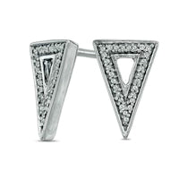 0.1 CT. T.W. Diamond Triangle Stud Earrings in Sterling Silver