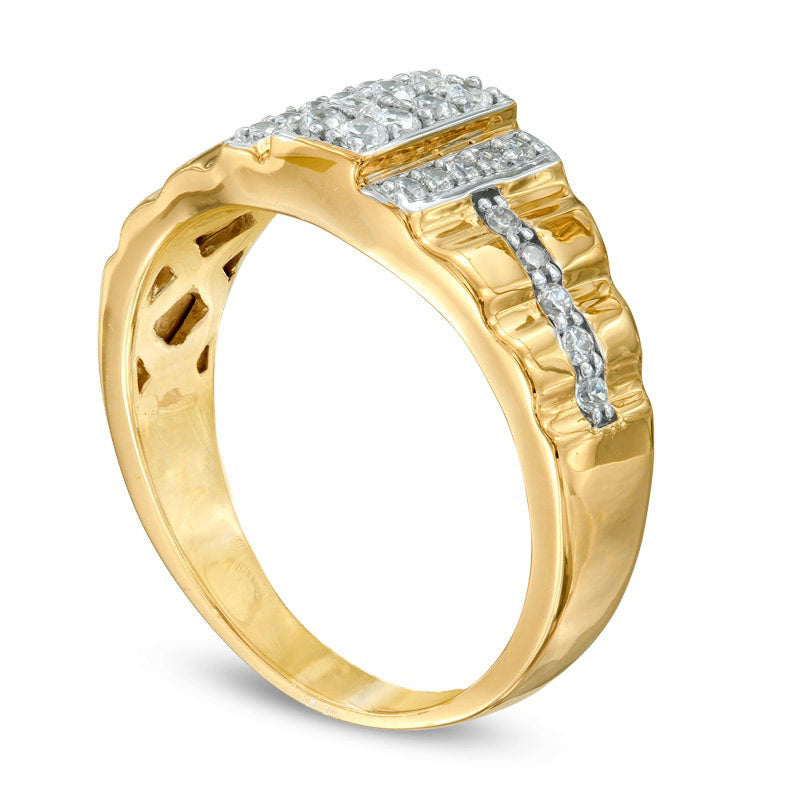 Men's 0.50 CT. T.W. Natural Diamond Ring in Solid 10K Yellow Gold