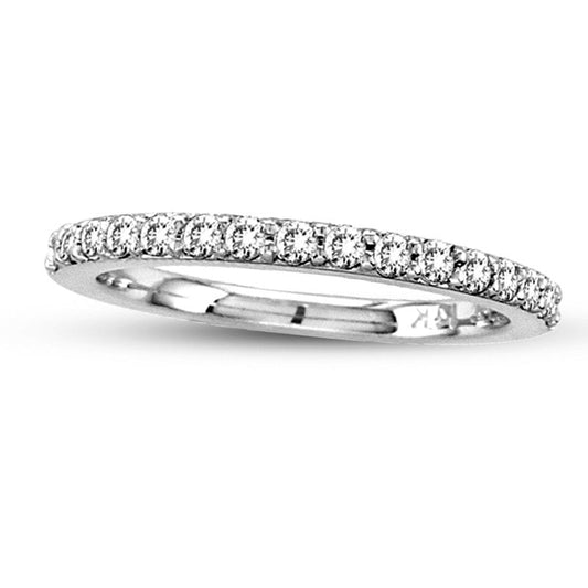 0.33 CT. T.W. Natural Diamond Wedding Band in Solid 14K White Gold (I/SI2)