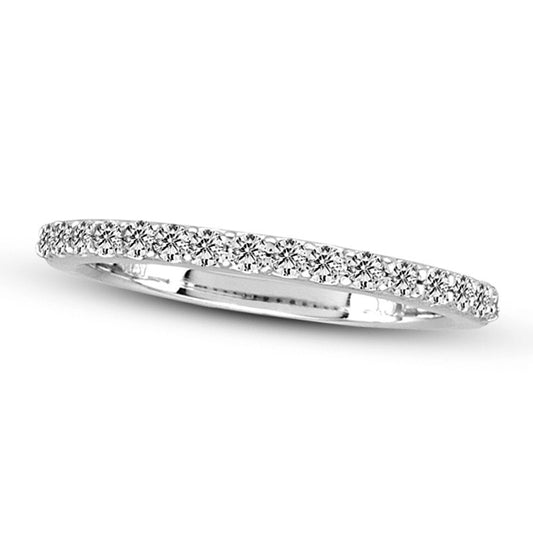 0.33 CT. T.W. Natural Diamond Wedding Band in Solid 14K White Gold (I/SI2)