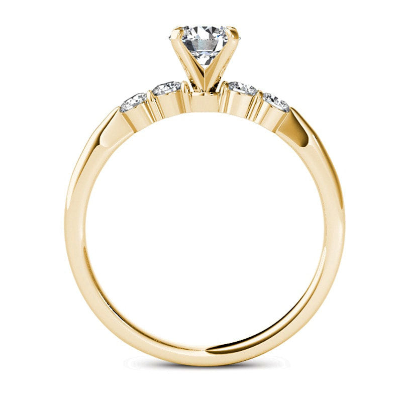 0.50 CT. T.W. Natural Diamond Engagement Ring in Solid 14K Gold