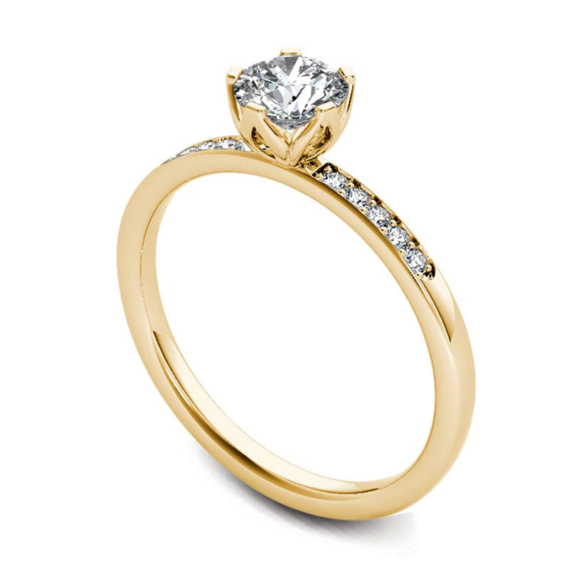 0.50 CT. T.W. Natural Diamond Engagement Ring in Solid 14K Gold