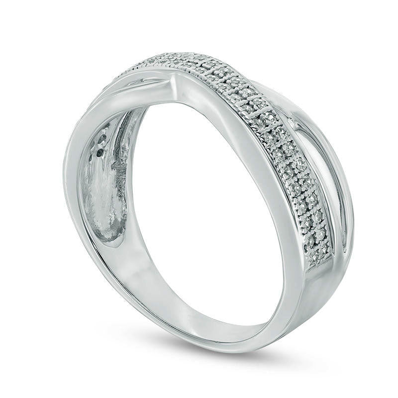 0.25 CT. T.W. Natural Diamond Layered Anniversary Band in Solid 10K White Gold