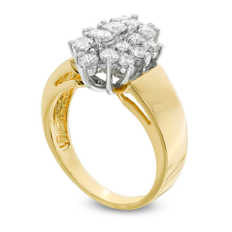 1.0 CT. T.W. Marquise Composite Natural Diamond Engagement Ring in Solid 14K Gold