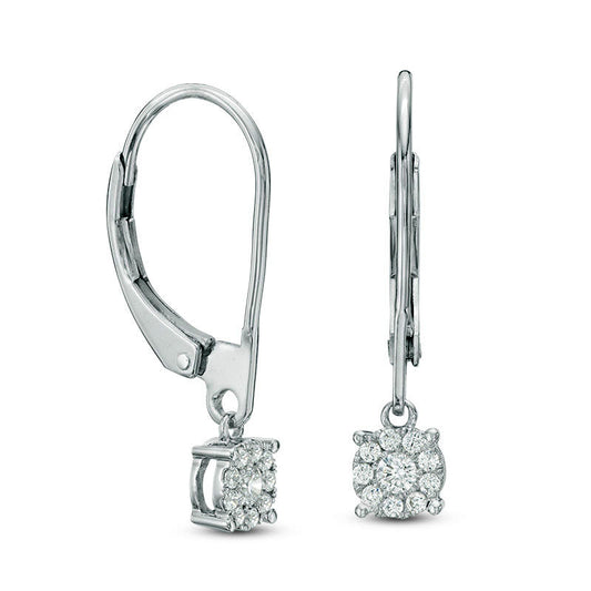 0.2 CT. T.W. Composite Diamond Drop Earrings in 10K White Gold