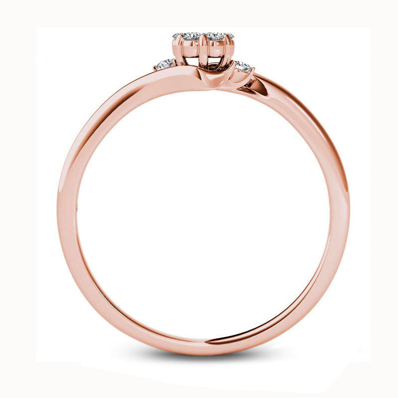 Diamond accent promise ring hot sale in 10k rose gold