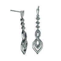 0.2 CT. T.W. Diamond Infinity Drop Earrings in Sterling Silver