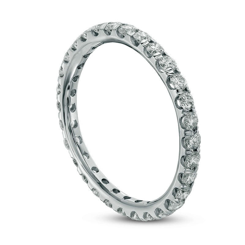 1.0 CT. T.W. Natural Diamond Eternity Band in Solid 14K White Gold