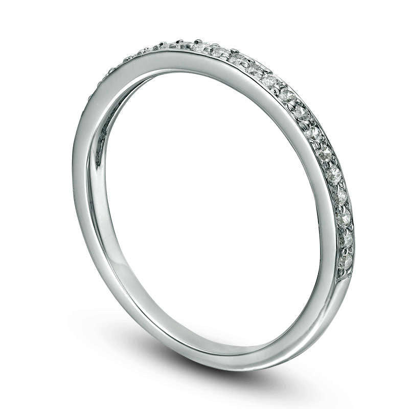 0.17 CT. T.W. Natural Diamond Wedding Band in Solid 10K White Gold