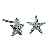 0.17 CT. T.W. Diamond Starfish Stud Earrings in Sterling Silver