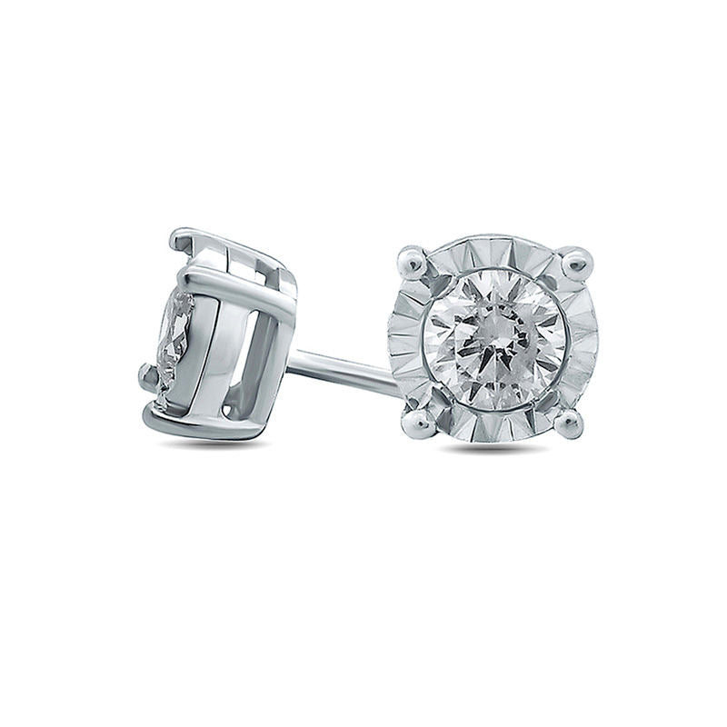 0.25 CT. T.W. Diamond Solitaire Stud Earrings in 10K White Gold