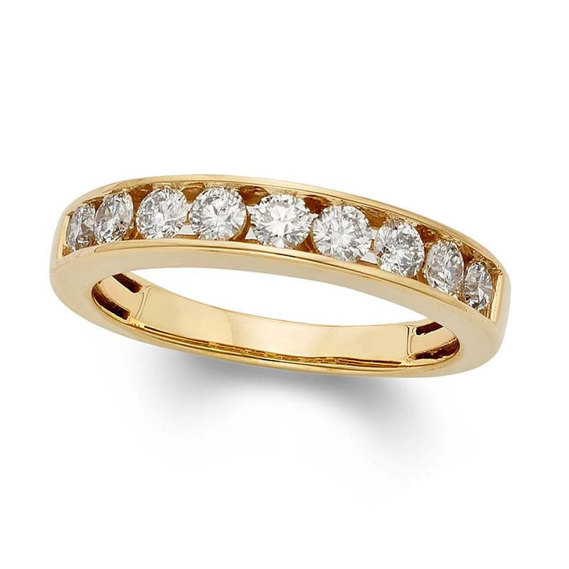 0.75 CT. T.W. Certified Natural Diamond Eleven Stone Anniversary Band in Solid 14K Gold (I/I1)