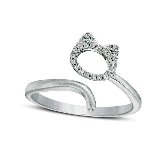 0.10 CT. T.W. Natural Diamond Cat Wrap Ring in Sterling Silver