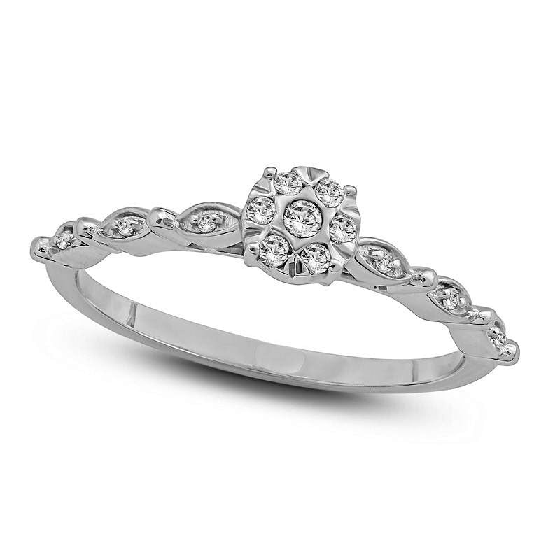 0.10 CT. T.W. Composite Natural Diamond Promise Ring in Sterling Silver