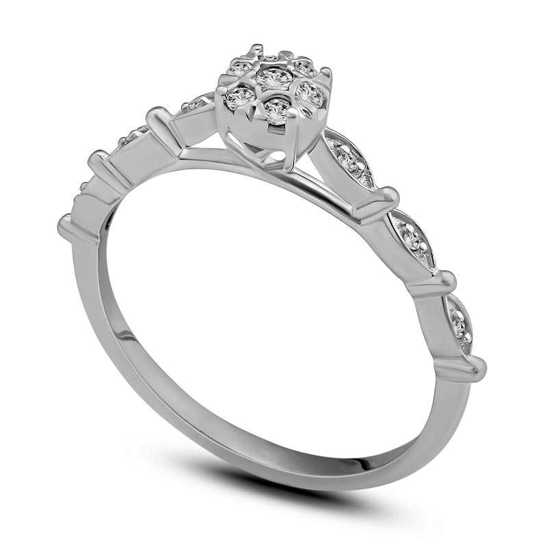 0.10 CT. T.W. Composite Natural Diamond Promise Ring in Sterling Silver