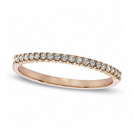 0.17 CT. T.W. Natural Diamond Band in Solid 10K Rose Gold