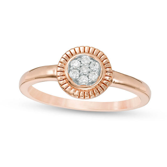 0.07 CT. T.W. Composite Natural Diamond Promise Ring in Solid 10K Rose Gold