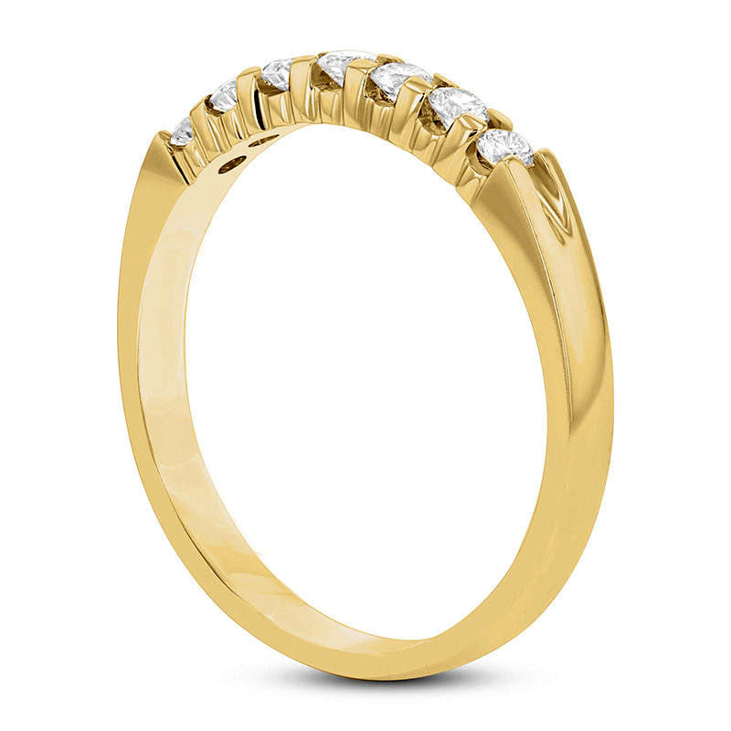 0.25 CT. T.W. Natural Diamond Seven Stone Anniversary Band in Solid 14K Gold