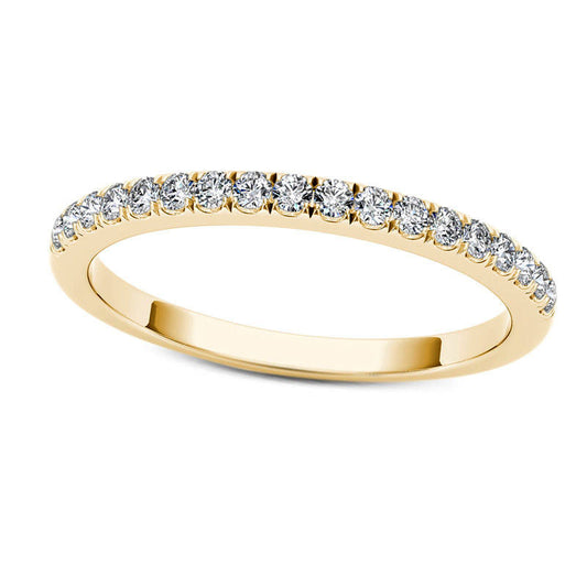 0.33 CT. T.W. Natural Diamond Wedding Band in Solid 10K Yellow Gold