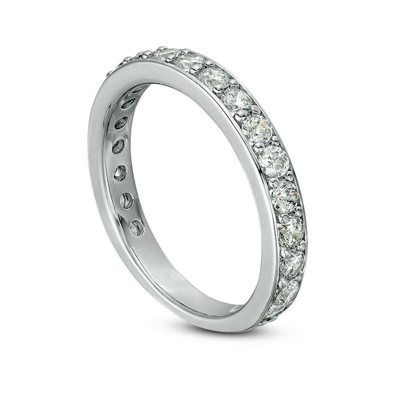 1.0 CT. T.W. Natural Diamond Wedding Band in Solid 10K White Gold