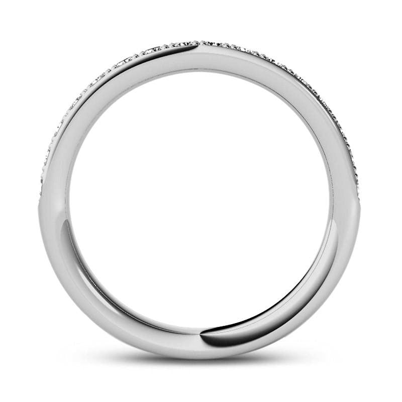 0.50 CT. T.W. Natural Diamond Wedding Band in Solid 10K White Gold