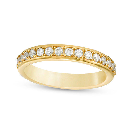 0.50 CT. T.W. Natural Diamond Wedding Band in Solid 10K Yellow Gold