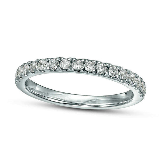 0.38 CT. T.W. Natural Diamond Wedding Band in Solid 10K White Gold