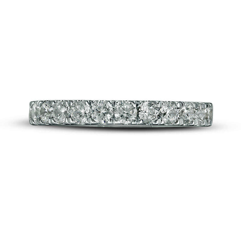 0.88 CT. T.W. Natural Diamond Wedding Band in Solid 10K White Gold