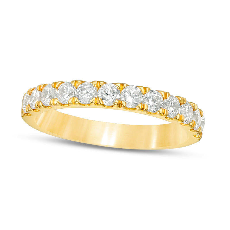 0.88 CT. T.W. Natural Diamond Wedding Band in Solid 10K Yellow Gold