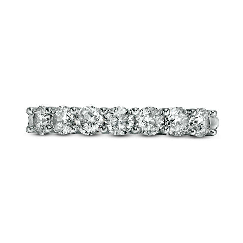 0.75 CT. T.W. Natural Diamond Seven Stone Anniversary Band in Solid 10K White Gold