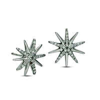 0.17 CT. T.W. Diamond Starburst Stud Earrings in Sterling Silver