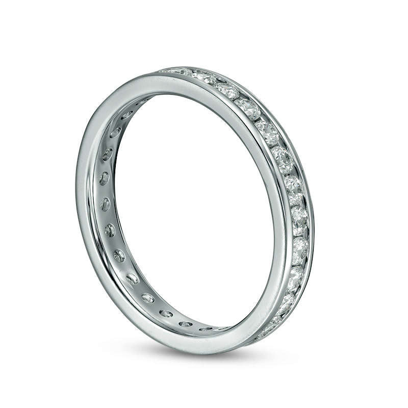 1.0 CT. T.W. Natural Diamond Eternity Band in Solid 14K White Gold (H/SI2)