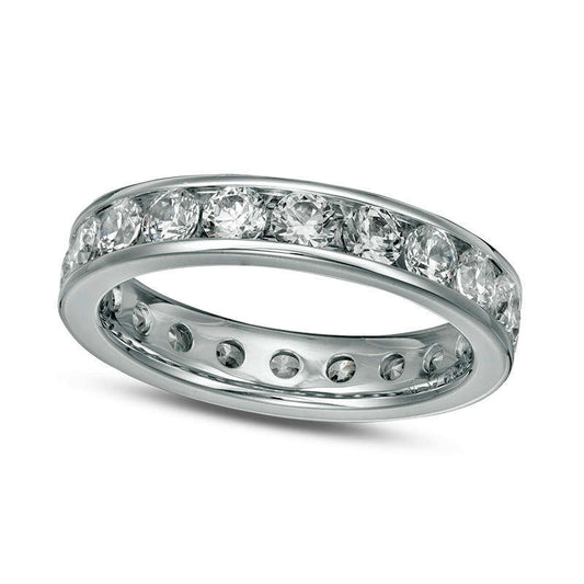 2.0 CT. T.W. Natural Diamond Eternity Band in Solid 14K White Gold (H/SI2)