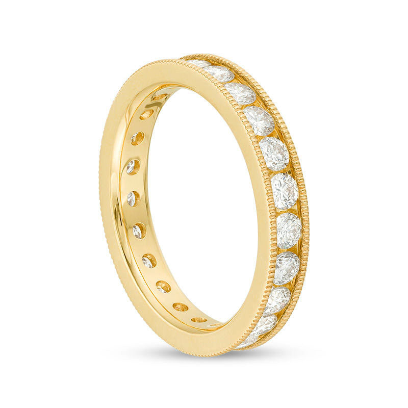 1.5 CT. T.W. Natural Diamond Antique Vintage-Style Eternity Band in Solid 14K Gold (H/SI2)