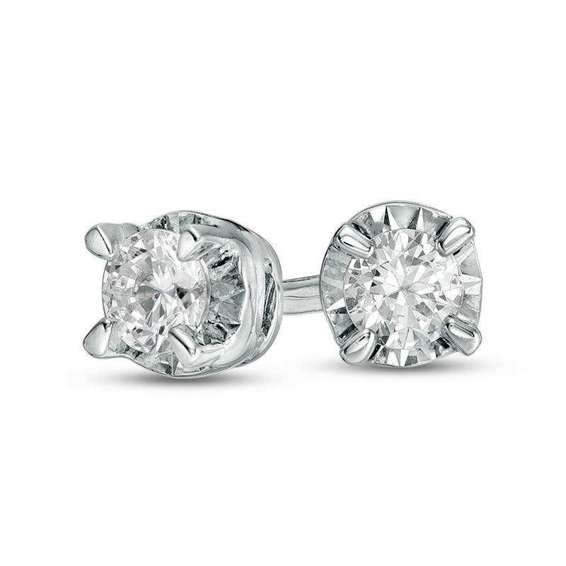 0.2 CT. T.W. Diamond Solitaire Stud Earrings in Sterling Silver