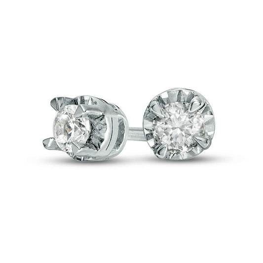 0.25 CT. T.W. Diamond Solitaire Stud Earrings in 10K White Gold