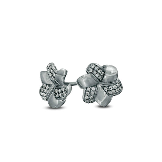 0.17 CT. T.W. Diamond Pinwheel Stud Earrings in 10K White Gold