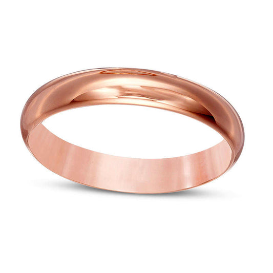 Men's 4.0mm Lightweight Comfort-Fit Wedding Band in Solid 10K Rose Gold